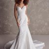 Dresses Kleinfeld Bridal Fit And Flare | Strapless Jacquard Fit-And-Flare Gown