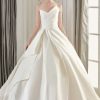 Dresses Kleinfeld Bridal Ball Gown | Strapless V-Neckline Ballgown Wedding Dress With Pleated Bodice