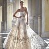 Dresses Kleinfeld Bridal A-Line | Strapless A-Line Wedding Dress With Embroidered Lace