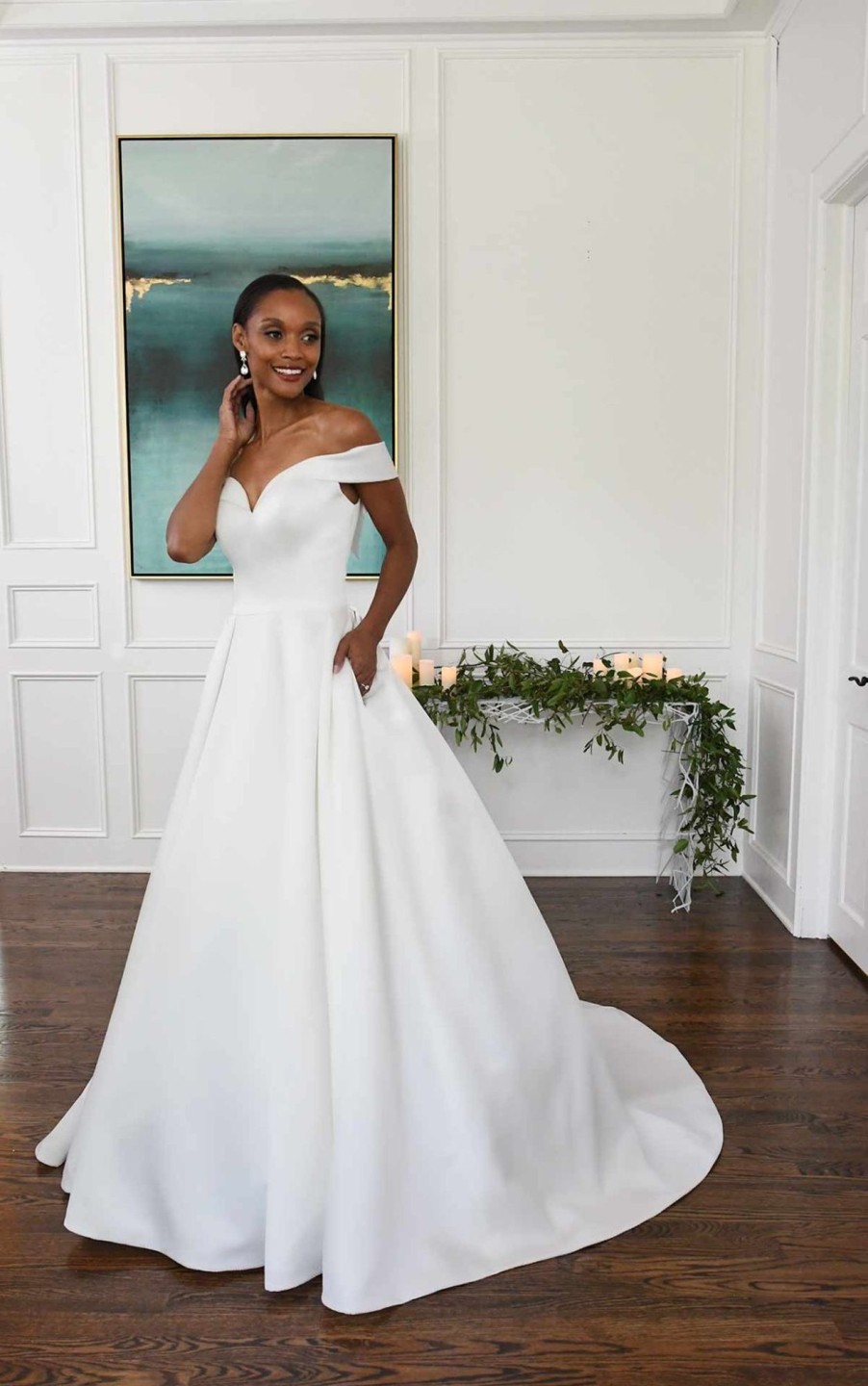 Dresses Kleinfeld Bridal Plus Size Wedding Dresses | Classic And Modern Off The Shoulder Ball Gown