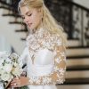 Dresses Kleinfeld Bridal Long Sleeves | Long Sleeve Illusion Topper