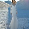 Dresses Kleinfeld Bridal Sexy | Illusion Long Sleeve Fit-And-Flare Gown