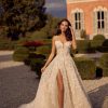 Dresses Kleinfeld Bridal Ball Gown | Basque-Waist Shimmer Tulle Ball Gown