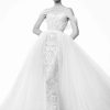 Dresses Kleinfeld Bridal Kleinfeld Exclusives | Beaded Lace Fit And Flare Wedding Dress With Detachable Overskirt