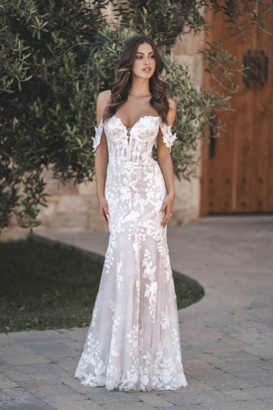 Dresses Kleinfeld Bridal Lace | Romantic Lace Fit-And-Flare Gown