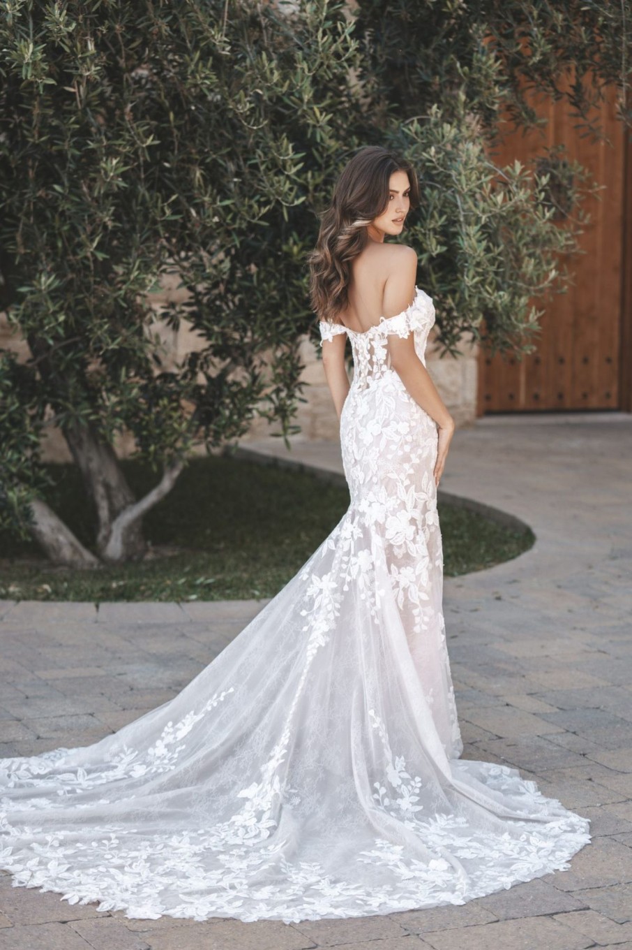 Dresses Kleinfeld Bridal Lace | Romantic Lace Fit-And-Flare Gown