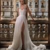 Dresses Kleinfeld Bridal Sexy | Sparkly A-Line Gown With Slit