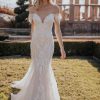 Dresses Kleinfeld Bridal Plus Size Wedding Dresses | Curve-Hugging Sequined Off-The-Shoulder Gown