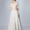 Dresses Kleinfeld Bridal Long Sleeves | Embroidered Long Sleeve A-Line Gown