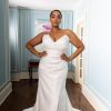 Dresses Kleinfeld Bridal Plus Size Wedding Dresses | Strapless Fit And Flare Wedding Dress With Detachable Overskirt