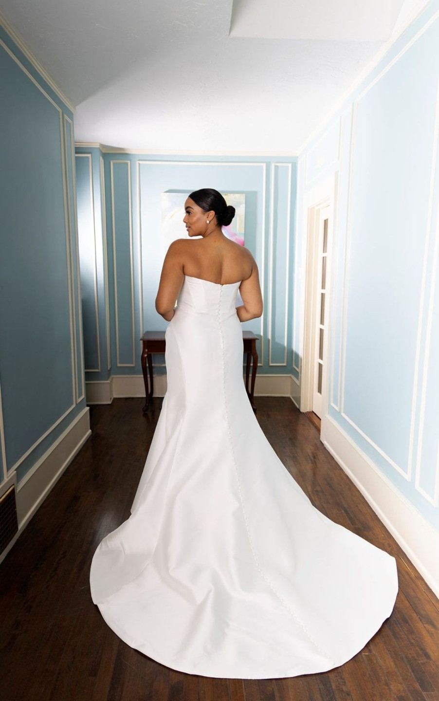 Dresses Kleinfeld Bridal Plus Size Wedding Dresses | Strapless Fit And Flare Wedding Dress With Detachable Overskirt