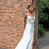 Dresses Kleinfeld Bridal Sexy | Simple Spaghetti Strap Sheath Gown