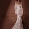 Dresses Kleinfeld Bridal Sexy | Sheath Sheer Chantilly Lace