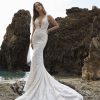 Dresses Kleinfeld Bridal Sheath | Sleeveless V-Neckline Embellished Sheath Wedding Dress