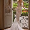 Dresses Kleinfeld Bridal Sexy | Lace Fit And Flare Wedding Dress With Illusion Back Details