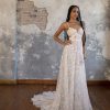 Dresses Kleinfeld Bridal A-Line | Embroidered A-Line Gown With Open Back