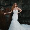 Dresses Kleinfeld Bridal Mermaid | Strapless Sweetheart Neckline Mermaid Wedding Dress With Beaded Bodice And Ruffled Skirt