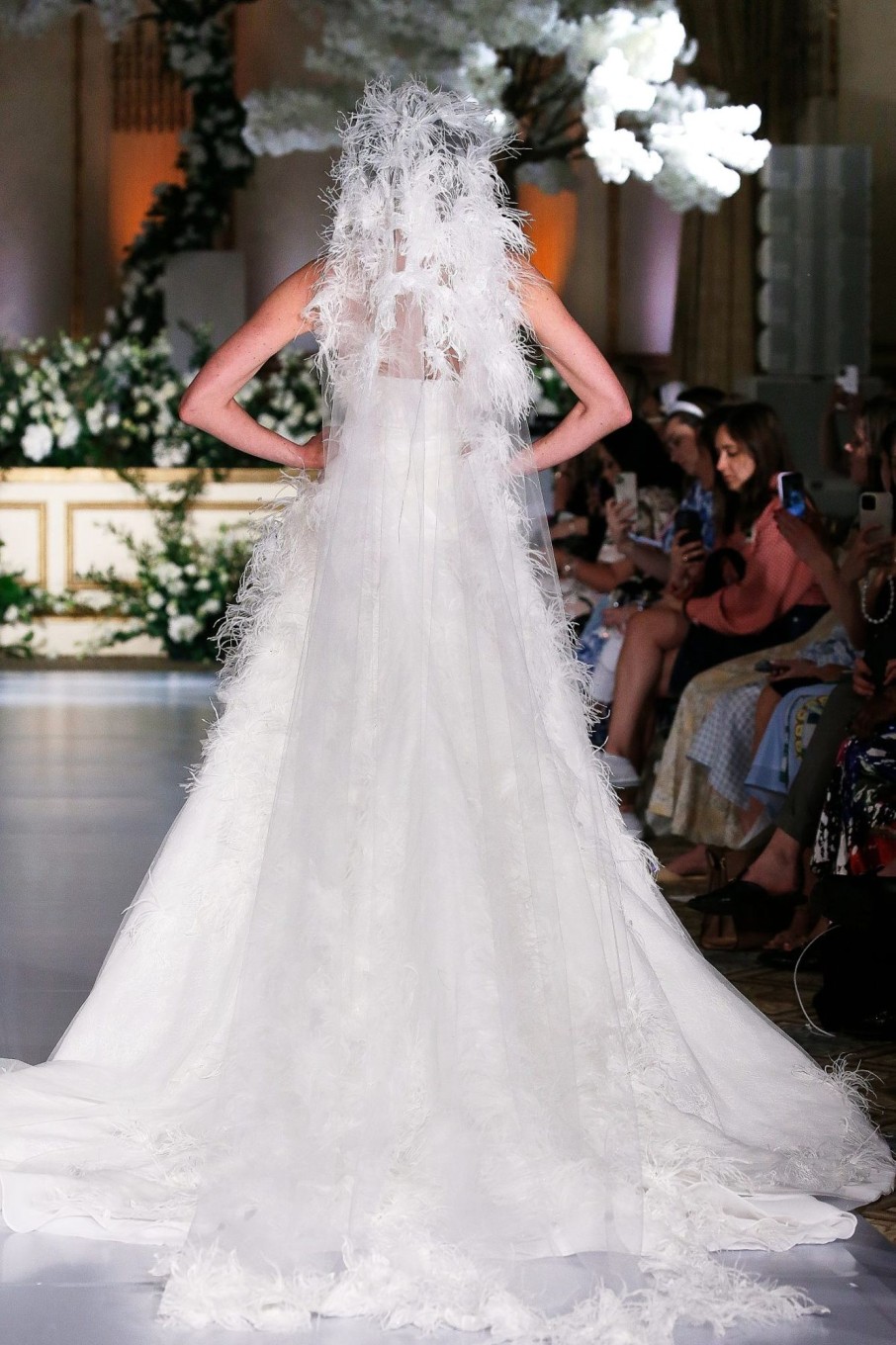 Dresses Kleinfeld Bridal A-Line | Romantic Organdy And Floral A-Line Gown