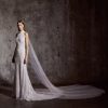 Dresses Kleinfeld Bridal Sheath | Beaded Sleeveless Sheath Wedding Dress With High Neckline And Open Illusion Back