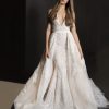 Dresses Kleinfeld Bridal Kleinfeld Exclusives | Sleeveless Beaded Lace Mermaid Wedding Dress With Overskirt