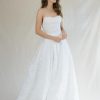 Dresses Kleinfeld Bridal A-Line | Strapless A-Line Wedding Dress With Pleated Skirt