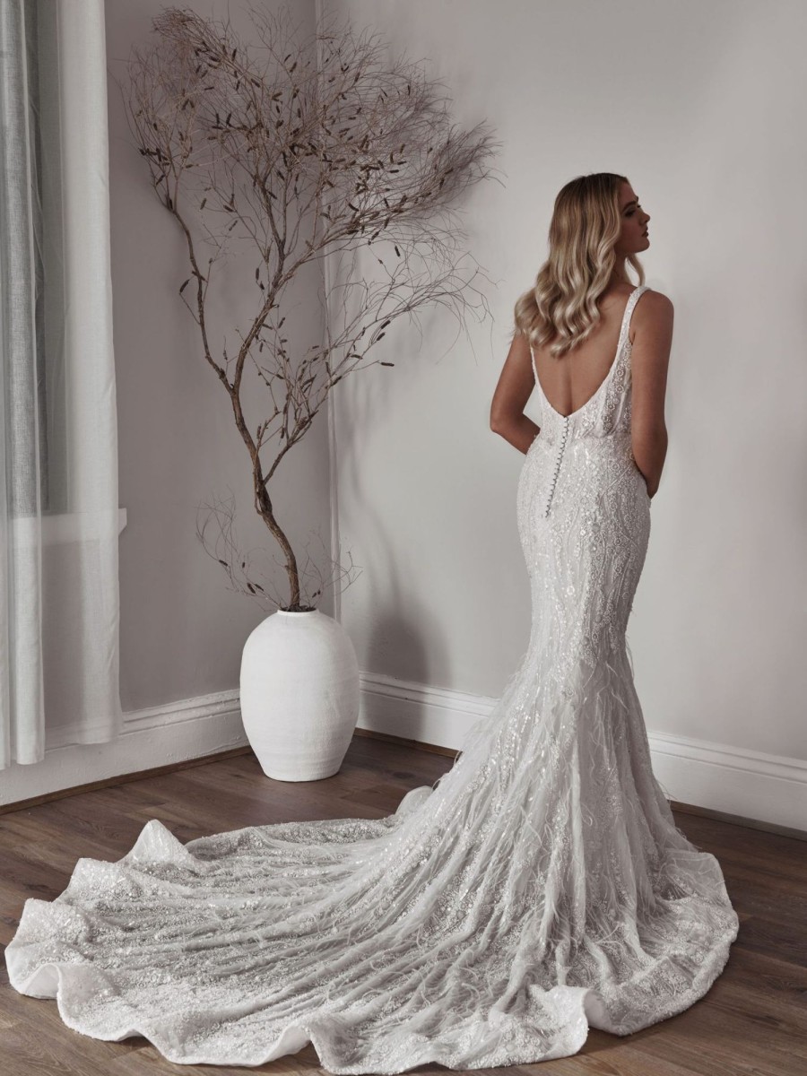 Dresses Kleinfeld Bridal Sexy | Chic And Sexy Beaded Fit-And-Flare Gown