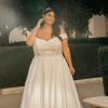 Dresses Kleinfeld Bridal Plus Size Wedding Dresses | Off The Shoulder Ballgown Wedding Dress With Sweetheart Neckline