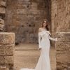 Dresses Kleinfeld Bridal Long Sleeves | Long Sleeve Off The Shoulder Fit And Flare Wedding Dress