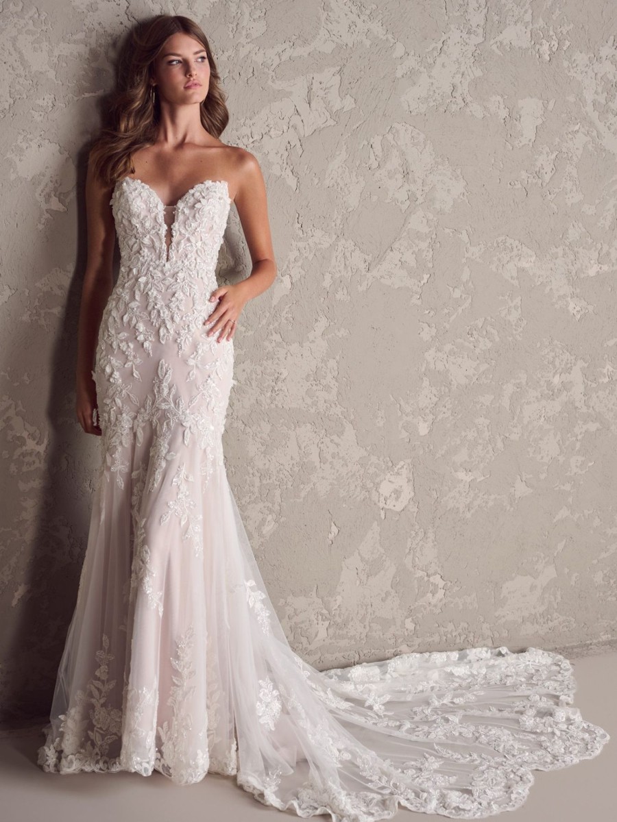 Dresses Kleinfeld Bridal Lace | Romantic Floral Fit-And-Flare Gown