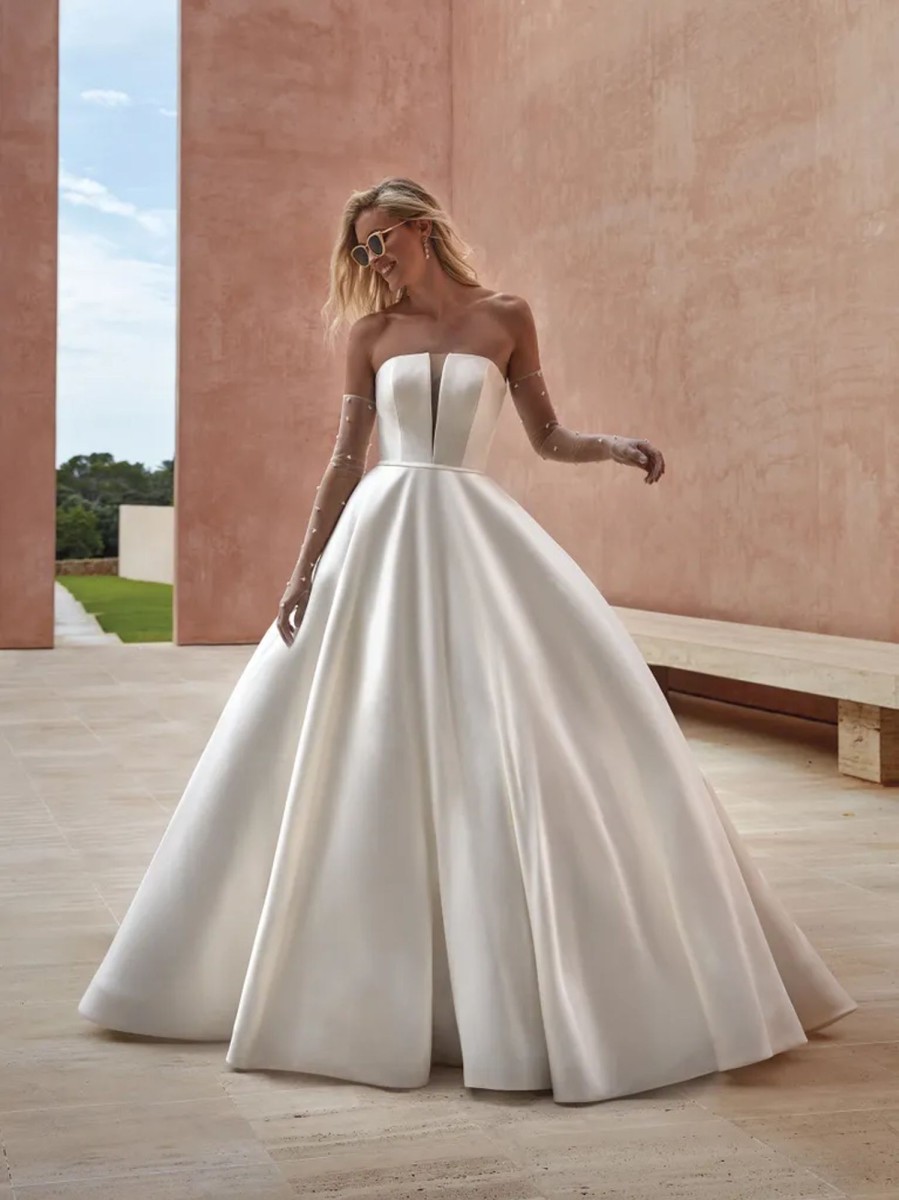 Dresses Kleinfeld Bridal Ball Gown | Modern And Simple Mikado Ball Gown