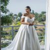 Dresses Kleinfeld Bridal Plus Size Wedding Dresses | Detachable Off The Shoulder Ball Gown Wedding Dress With Corset Bodice