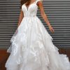 Dresses Kleinfeld Bridal Popular Wedding Dresses | Lace Ball Gown Wedding Dress With Layered Skirt