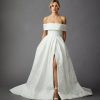 Dresses Kleinfeld Bridal Ball Gown | Jacquard Off-The-Shoulder Ball Gown With Slit