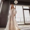 Dresses Kleinfeld Bridal New Wedding Dresses | Dramatic Satin Bow Cape