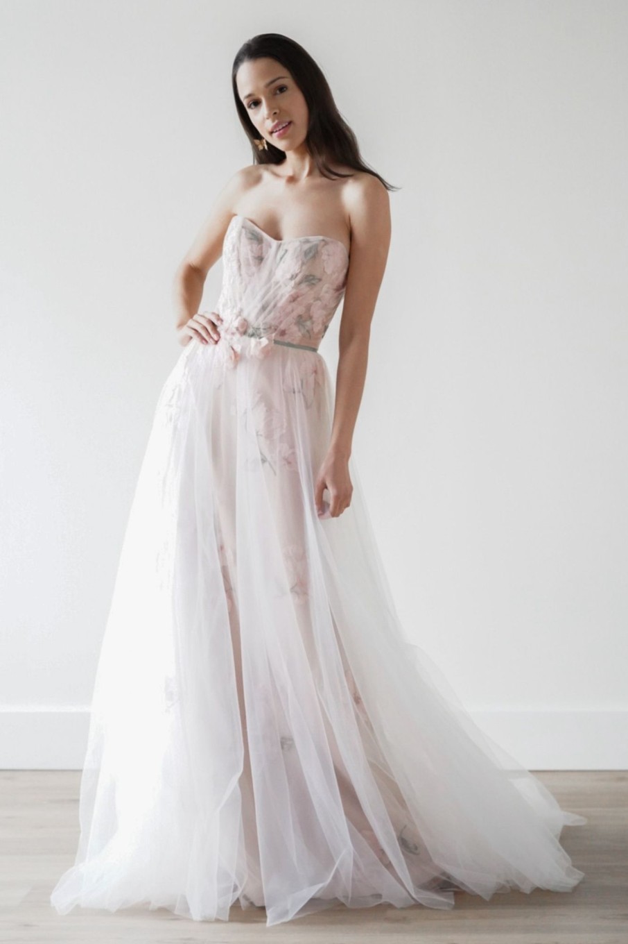 Dresses Kleinfeld Bridal A-Line | Bohemian Flower Embroidered Dress