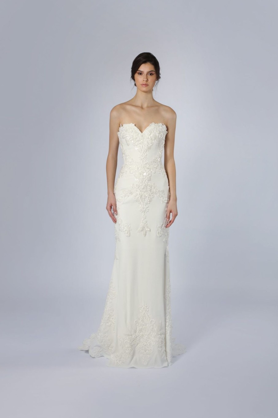 Dresses Kleinfeld Bridal Fit And Flare | Strapless Sweetheart Fit-And-Flare Gown