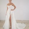 Dresses Kleinfeld Bridal Lace | Matte Lace A-Line Gown With Slit