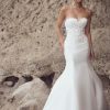 Dresses Kleinfeld Bridal Fit And Flare | Strapless Fit And Flare Wedding Dress With Beaded Lace Bodice