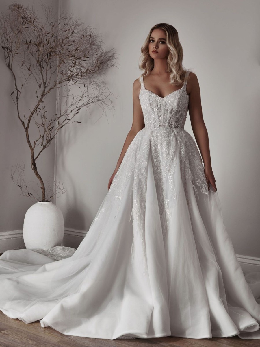 Dresses Kleinfeld Bridal Fit And Flare | Beaded Detachable Overskirt