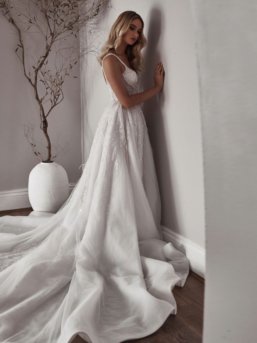 Dresses Kleinfeld Bridal Fit And Flare | Beaded Detachable Overskirt