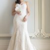 Dresses Kleinfeld Bridal Plus Size Wedding Dresses | Strapless Sweetheart Neckline Lace Fit And Flare Wedding Dress