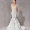 Dresses Kleinfeld Bridal Mermaid | Mermaid Wedding Dress With Embroidery And Illusion Back