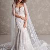 Dresses Kleinfeld Bridal Lace | Strapless Floral Fit-And-Flare Gown