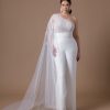 Dresses Kleinfeld Bridal Plus Size Wedding Dresses | Detachable Tulle Sleeve