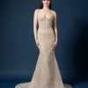 Dresses Kleinfeld Bridal Fit And Flare | Metallic Embroidered Fit-And-Flare Gown