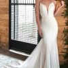 Dresses Kleinfeld Bridal Plus Size Wedding Dresses | Simple Lace Fit And Flare Wedding Dress With Sheer Back