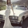 Dresses Kleinfeld Bridal Sexy | Romantic Off-The-Shoulder Fit-And-Flare Gown