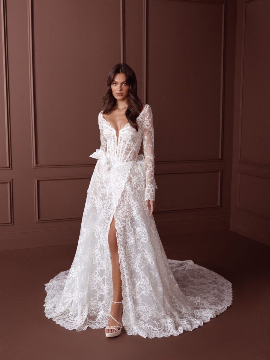 Dresses Kleinfeld Bridal Kleinfeld Exclusives | A-Line Alencon Lace