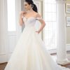 Dresses Kleinfeld Bridal Plus Size Wedding Dresses | Off The Shoulder Ball Gown Wedding Dress With A Lace Bodice And Shaped Train