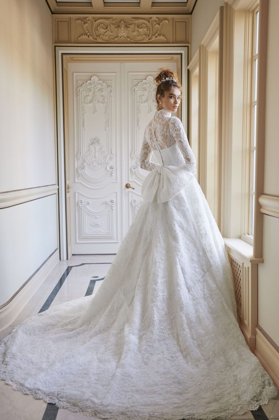 Dresses Kleinfeld Bridal Lace | Lace Long Sleeve Ball Gown